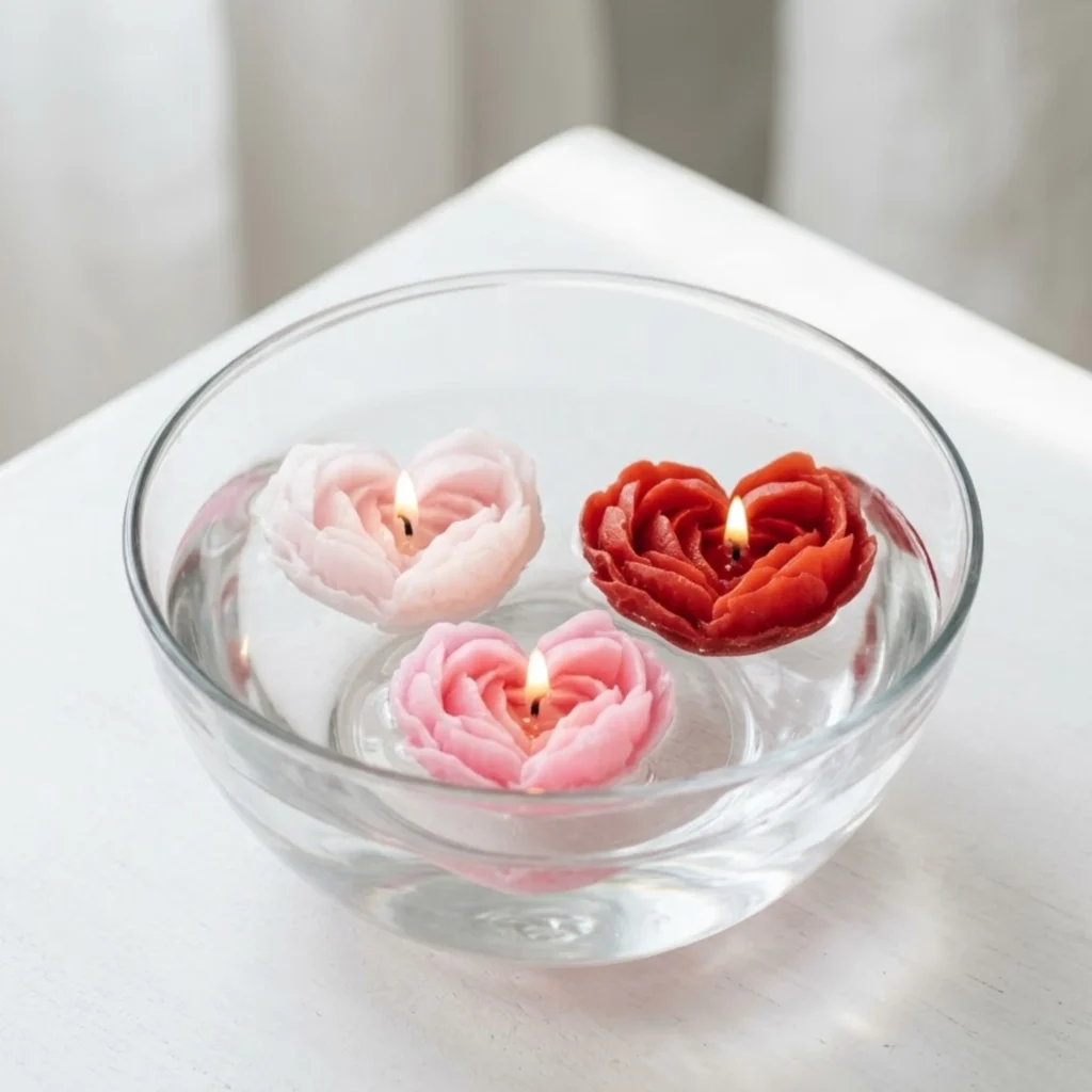 floating rose heart candle 2000x2000px